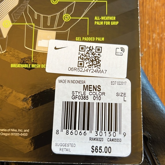 Nike D-Tack 5 Football Gloves NWT - Picture 6 of 7